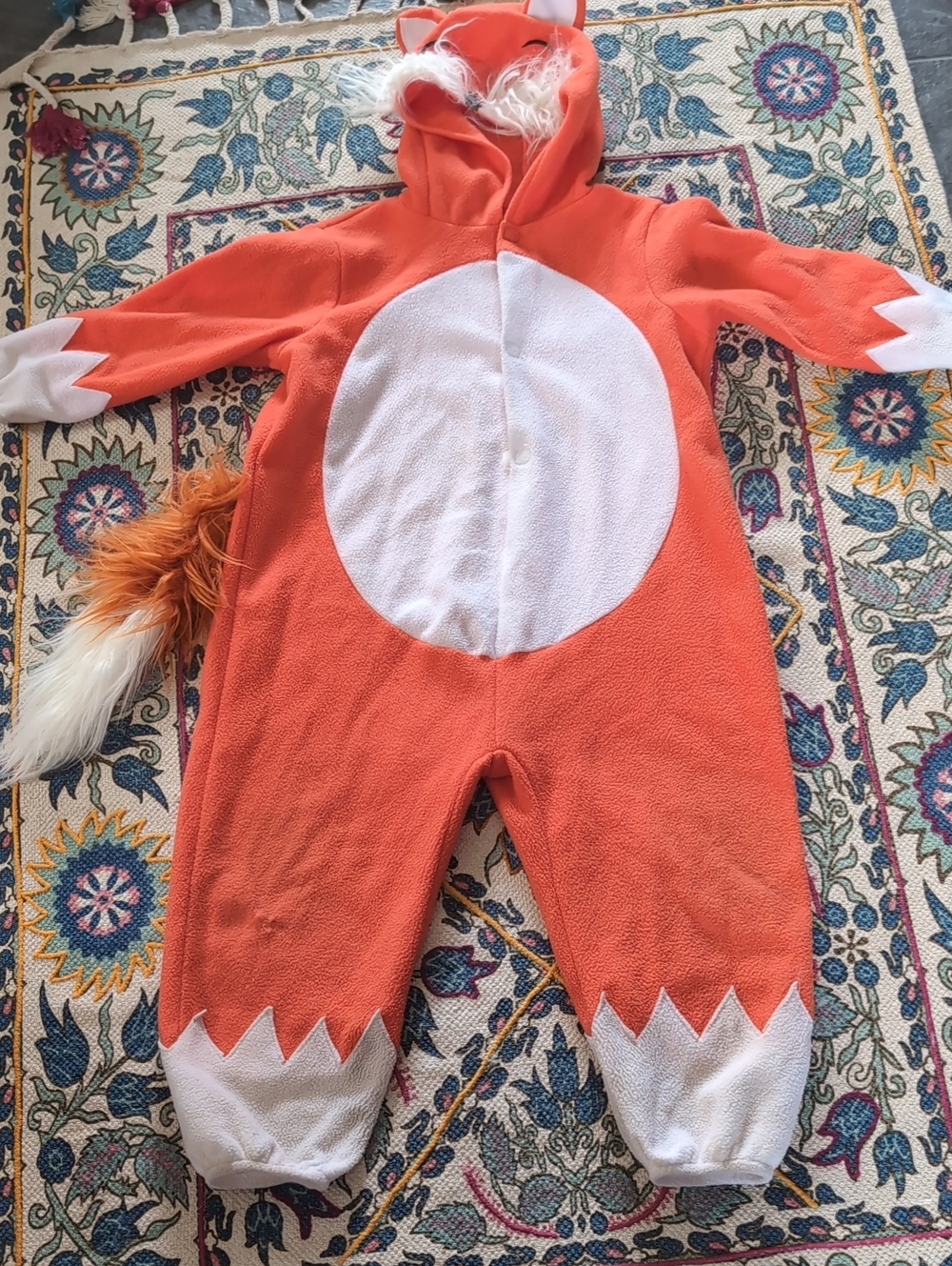 Kids Orange Fox One-Piece Costume